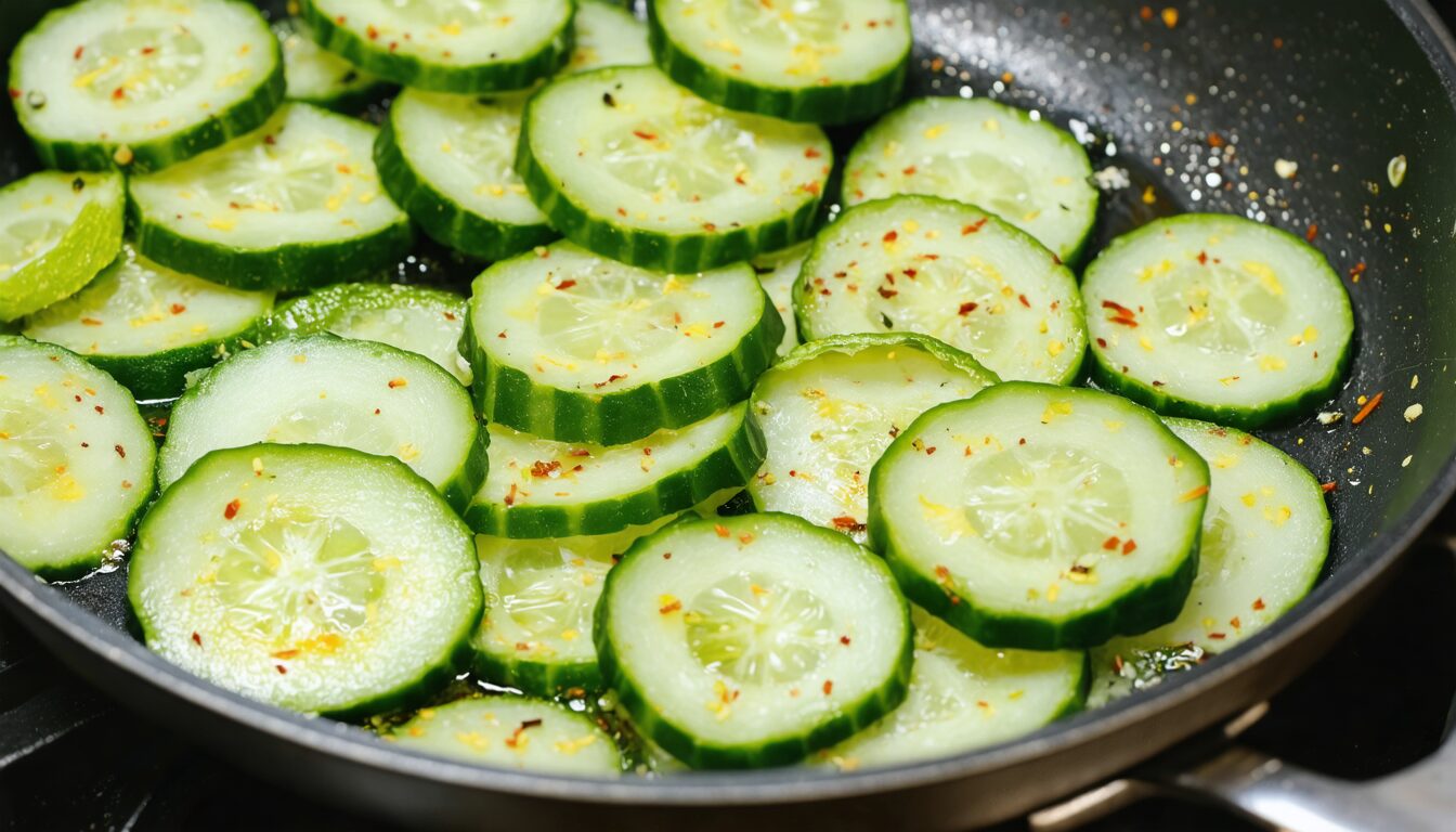 découvrez comment préparer un concombre poêlé savoureux qui émerveillera vos invités. cette recette originale allie simplicité et raffinement, apportant une touche surprenante à vos plats. essayez-la et laissez vos papilles s'extasier!