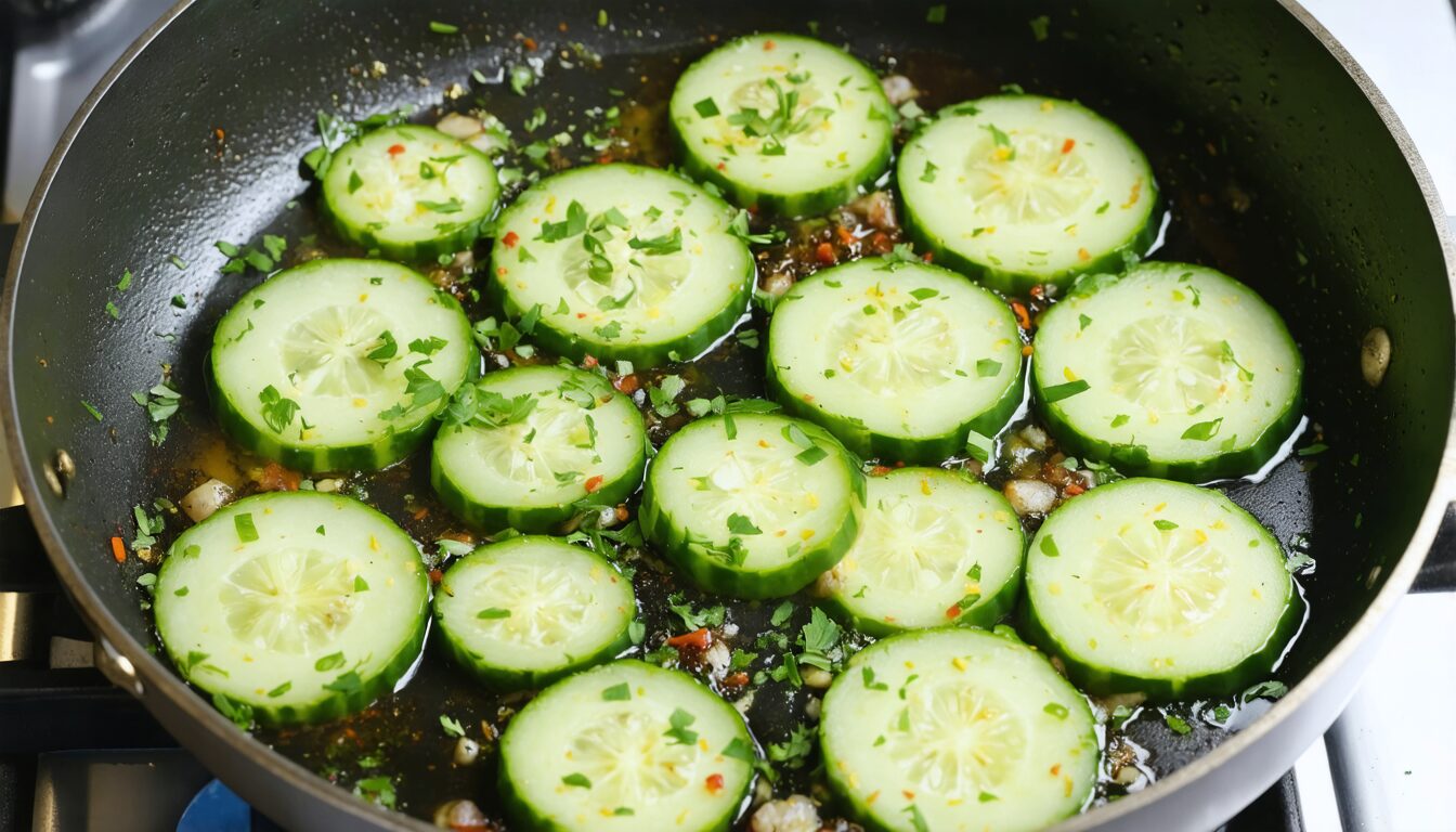 explorez une recette originale de concombre poêlé qui étonnera vos invités. apprenez à préparer ce plat savoureux et sophistiqué, qui marie textures et saveurs pour le plus grand plaisir des gourmets.