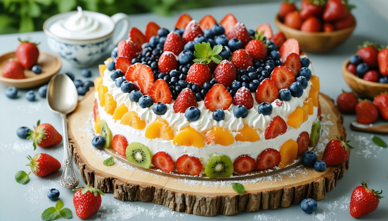 découvrez le gâteau au yaourt sans cuisson qui réveille vos papilles ! prêt en seulement 5 minutes, sans four, il est parfait pour les gourmands pressés. faites-le sensation sur instagram avec cette recette rapide et délicieuse.