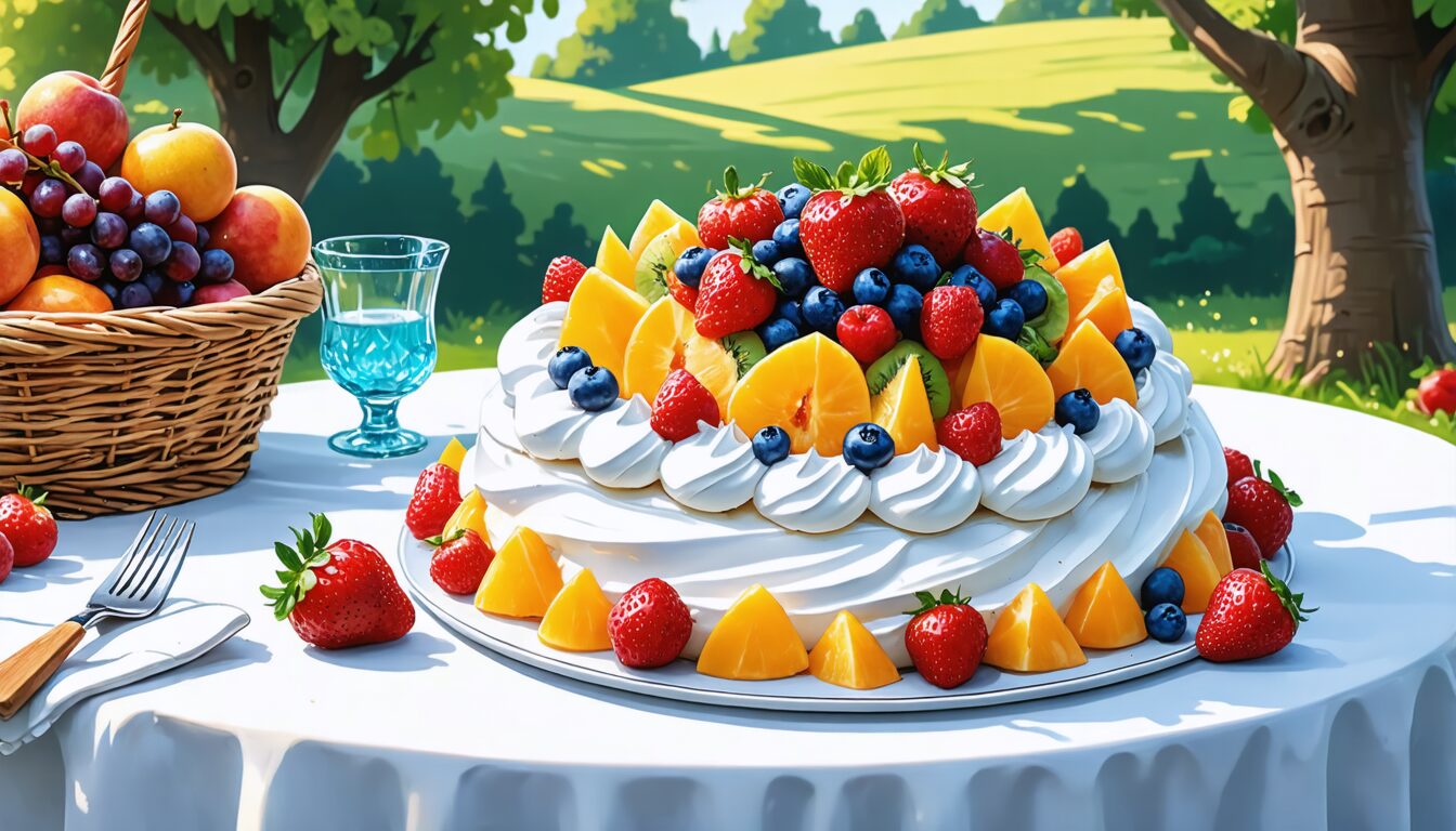 découvrez cette pavlova express aux fruits de saison, un dessert léger et savoureux qui émerveillera vos papilles et celles de vos convives. préparez-vous à faire sensation lors de vos prochains repas avec cette recette rapide et délicieuse!