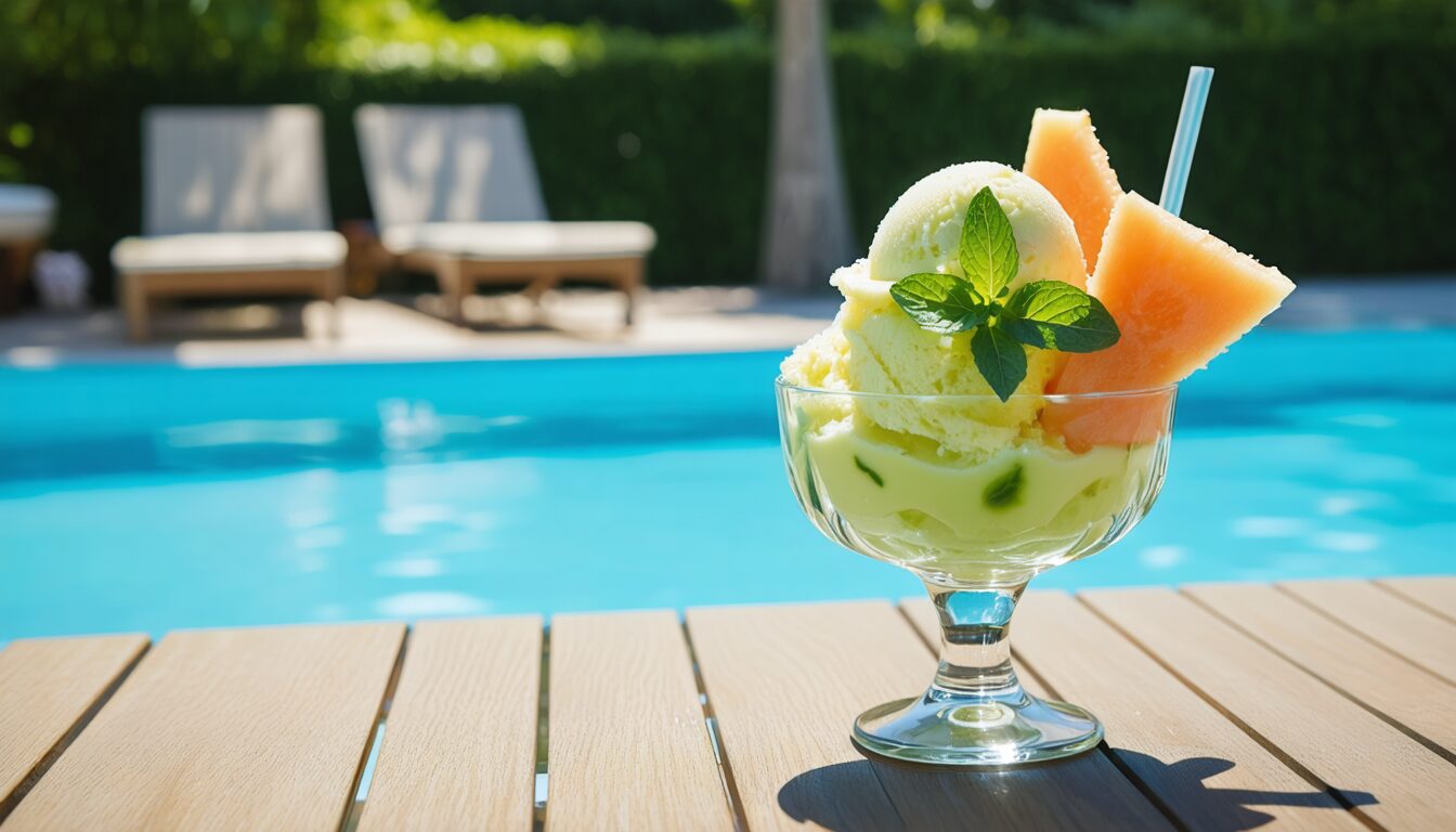 découvrez le sorbet au melon express, votre allié rafraîchissant idéal pour lutter contre la canicule ! avec seulement 3 ingrédients et sans matériel nécessaire, réalisez facilement cette délicieuse recette qui séduira vos papilles tout en vous offrant une pause fraîcheur bien méritée.