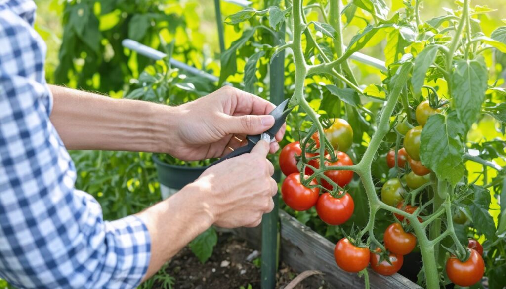 Les astuces d’un jardinier pour cultiver des tomates extraordinaires dans un potager original