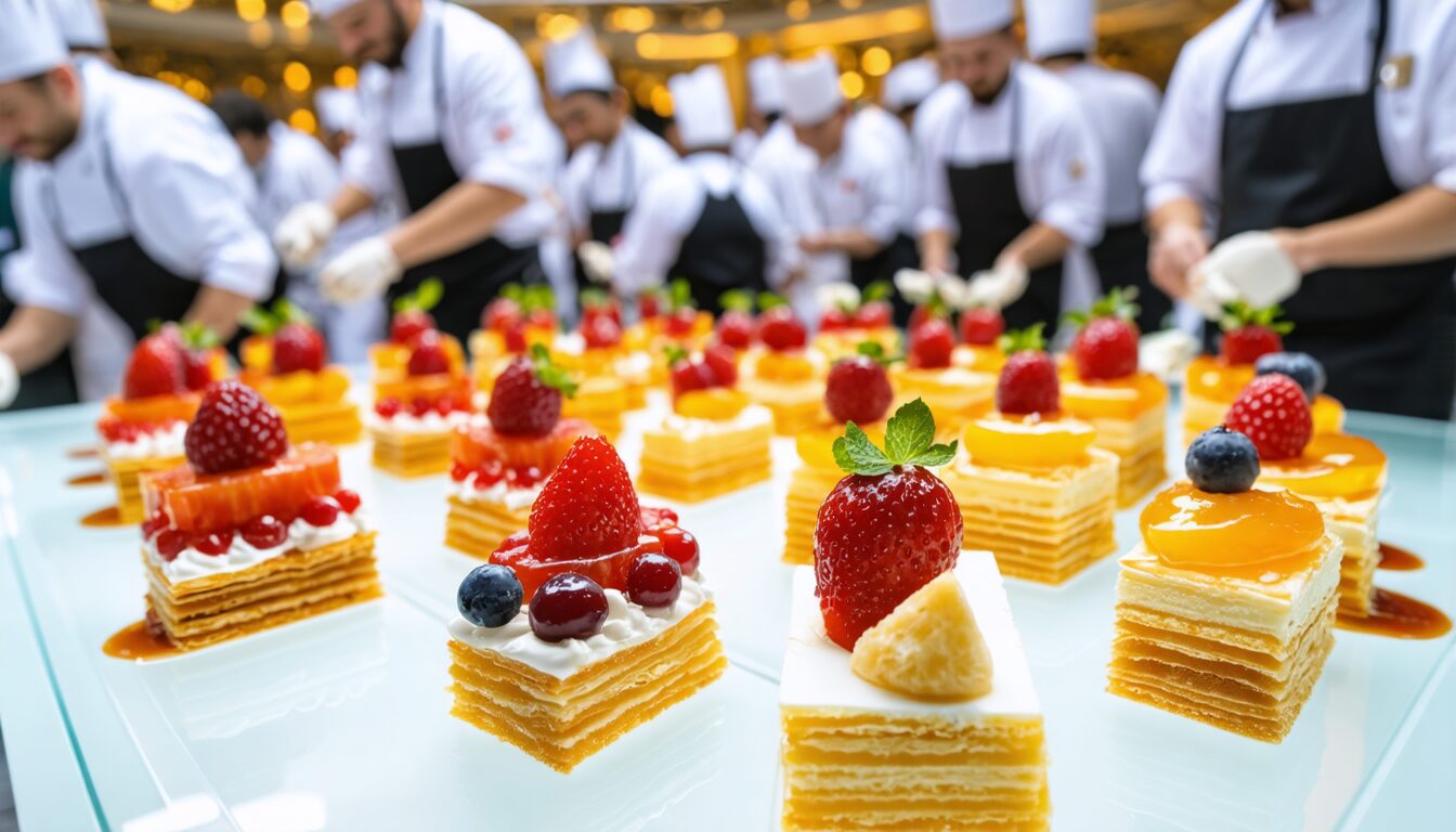 découvrez un dessert audacieux avec ce millefeuille glacé à la courgette. une création surprenante qui allie fraîcheur et originalité, ce délice a su émerveiller mes papilles. oserez-vous l'essayer ?