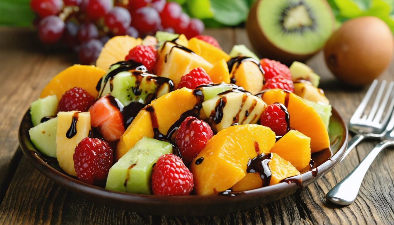 découvrez l'harmonie surprenante entre la douceur des fruits frais et l'acidité du vinaigre balsamique dans notre recette de salade de fruits. une combinaison innovante qui éveillera vos papilles et transformera vos moments gourmands en une expérience inoubliable.