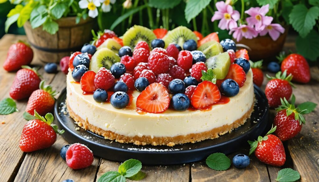 Découvrez ce cheesecake sans cuisson, idéal pour profiter des fruits du jardin sans allumer le four