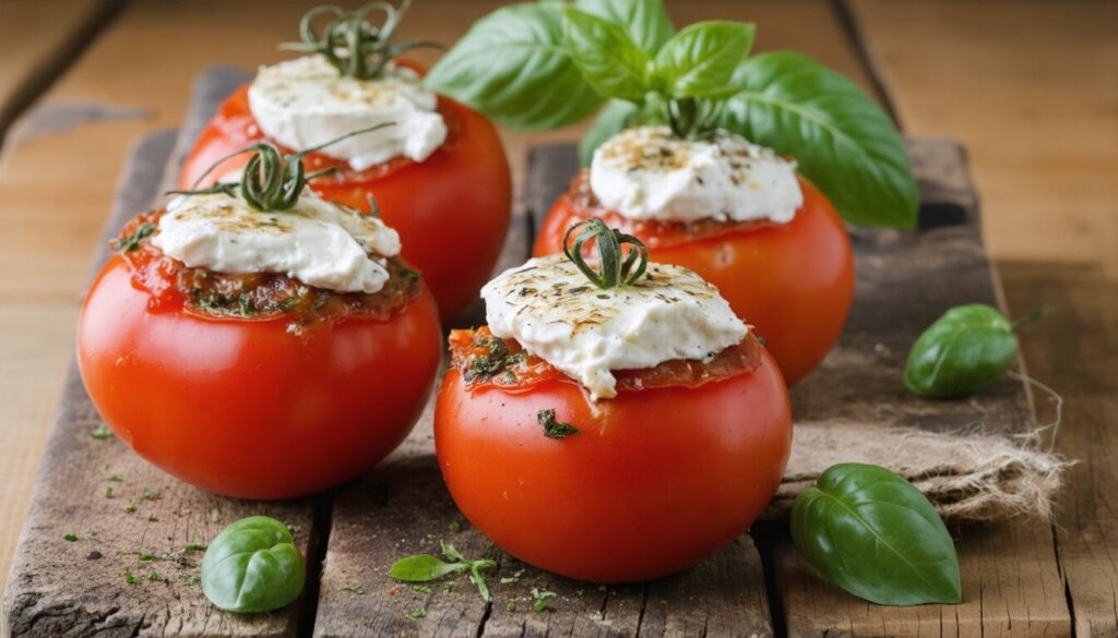En seulement 10 minutes, réalisez des tomates farcies au chèvre pour un succès garanti !