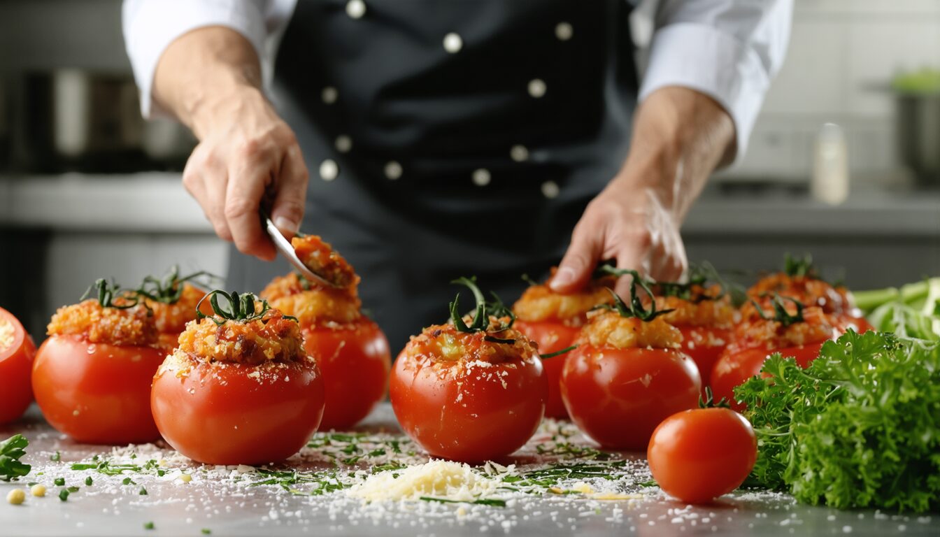 découvrez la recette simple et savoureuse de farce aux tomates d’eric sapet, chef reconnu, et réalisez facilement ce plat classique apprécié pour sa gourmandise et ses saveurs authentiques.