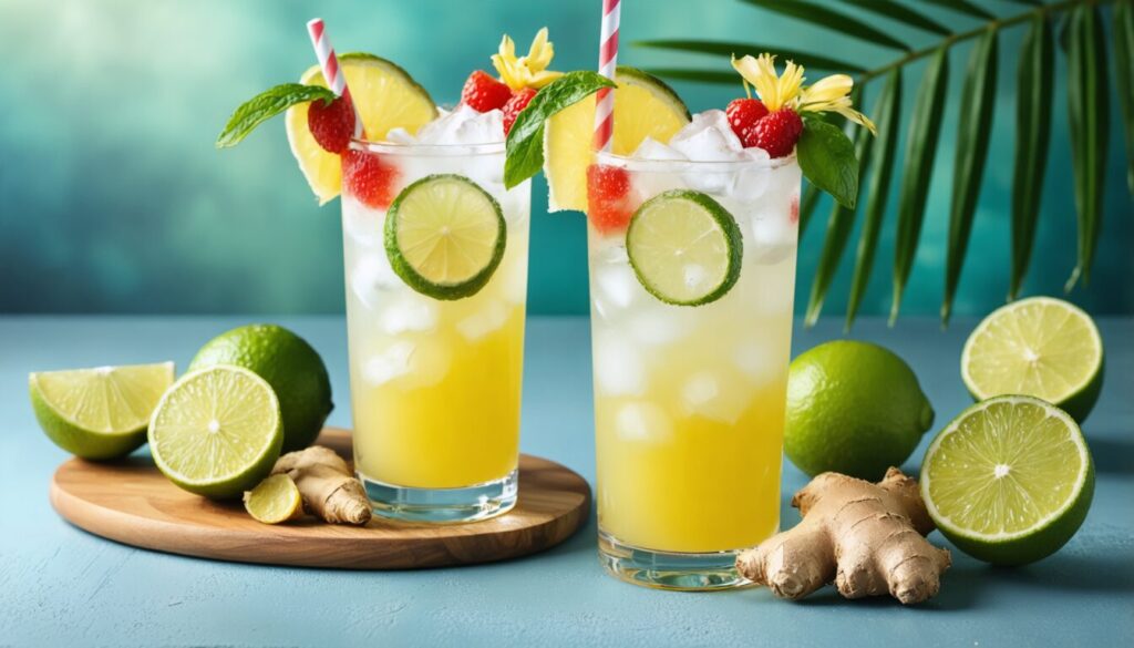 Ginger lime fizz : un cocktail rafraîchissant pour un voyage tropical