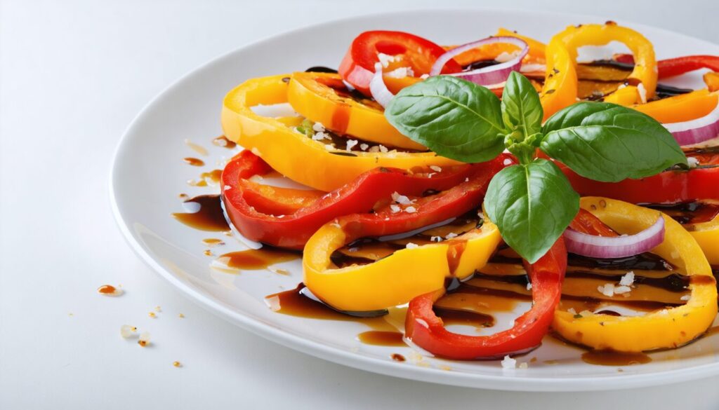 Un carpaccio de poivrons qui impressionne à coup sûr