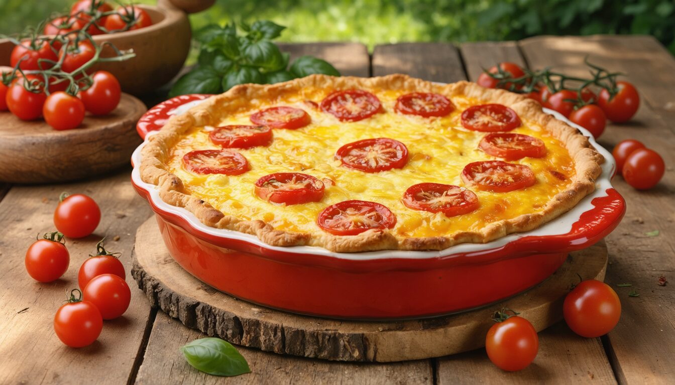 découvrez notre recette de clafoutis salé aux tomates cerises, un plat léger et savoureux qui séduira vos papilles. parfait pour vos apéritifs ou repas estivaux, ce classique revisité apportera couleur et gourmandise à votre table.