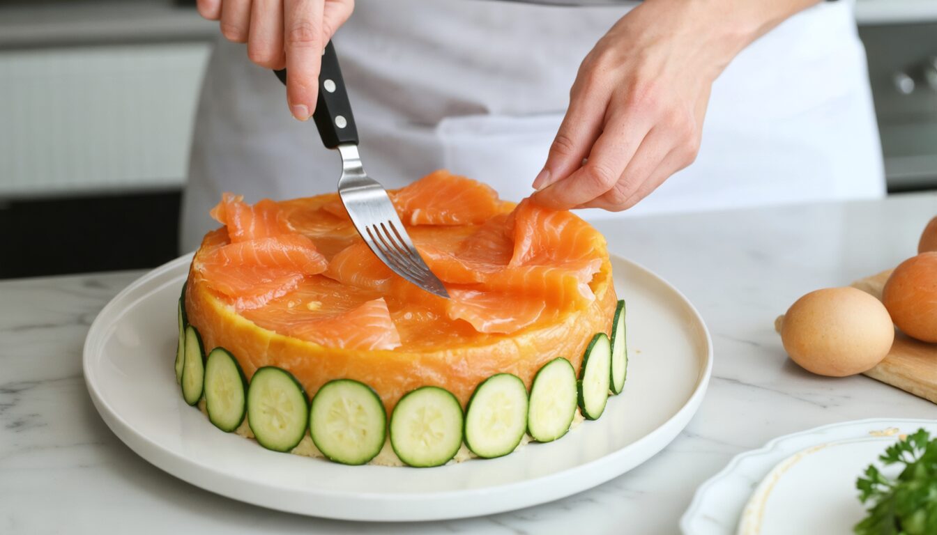 découvrez une délicieuse recette de flan de courgettes au saumon, savoureuse aussi bien chaude que froide. parfait pour épater vos convives et régaler vos papilles lors de vos repas en famille ou entre amis.