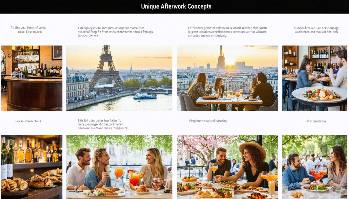 découvrez cinq concepts originaux pour organiser un afterwork inoubliable à paris : lieux atypiques, animations créatives et idées tendances pour surprendre vos collègues ou amis.