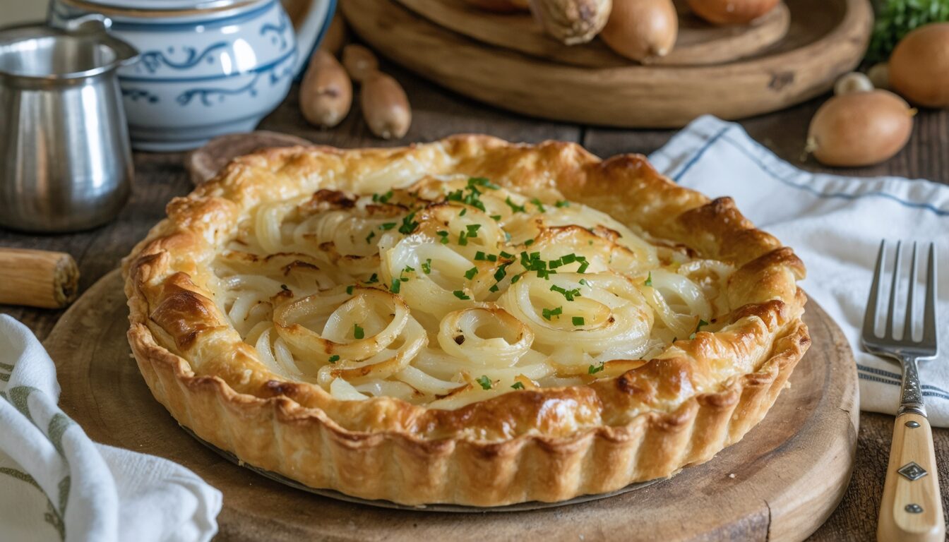 découvrez la recette facile et savoureuse de la tarte à l'oignon : une préparation rapide, parfaite pour régaler toute la famille. une idée gourmande qui met tout le monde d'accord !