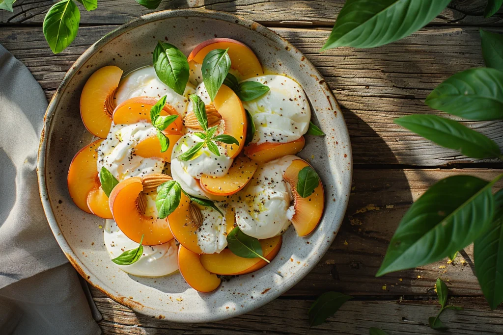 Une salade estivale irrésistible : nectarine et mozzarella, testée et approuvée