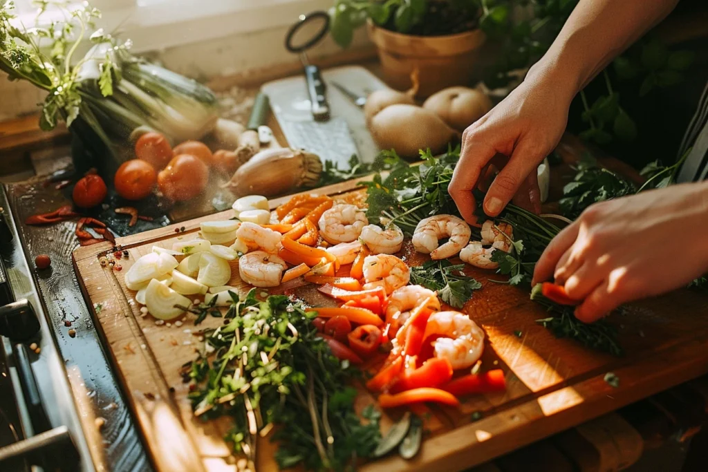 Les meilleurs légumes à associer avec des gambas pour un repas réussi
